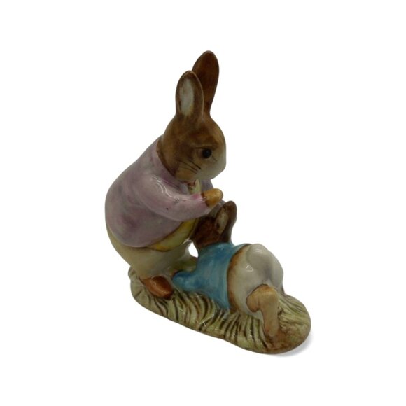 BESWICK Beatrix Potter Benjamin Bunny & Peter Rabbit Figurine England Vintage - Picture 4 of 9